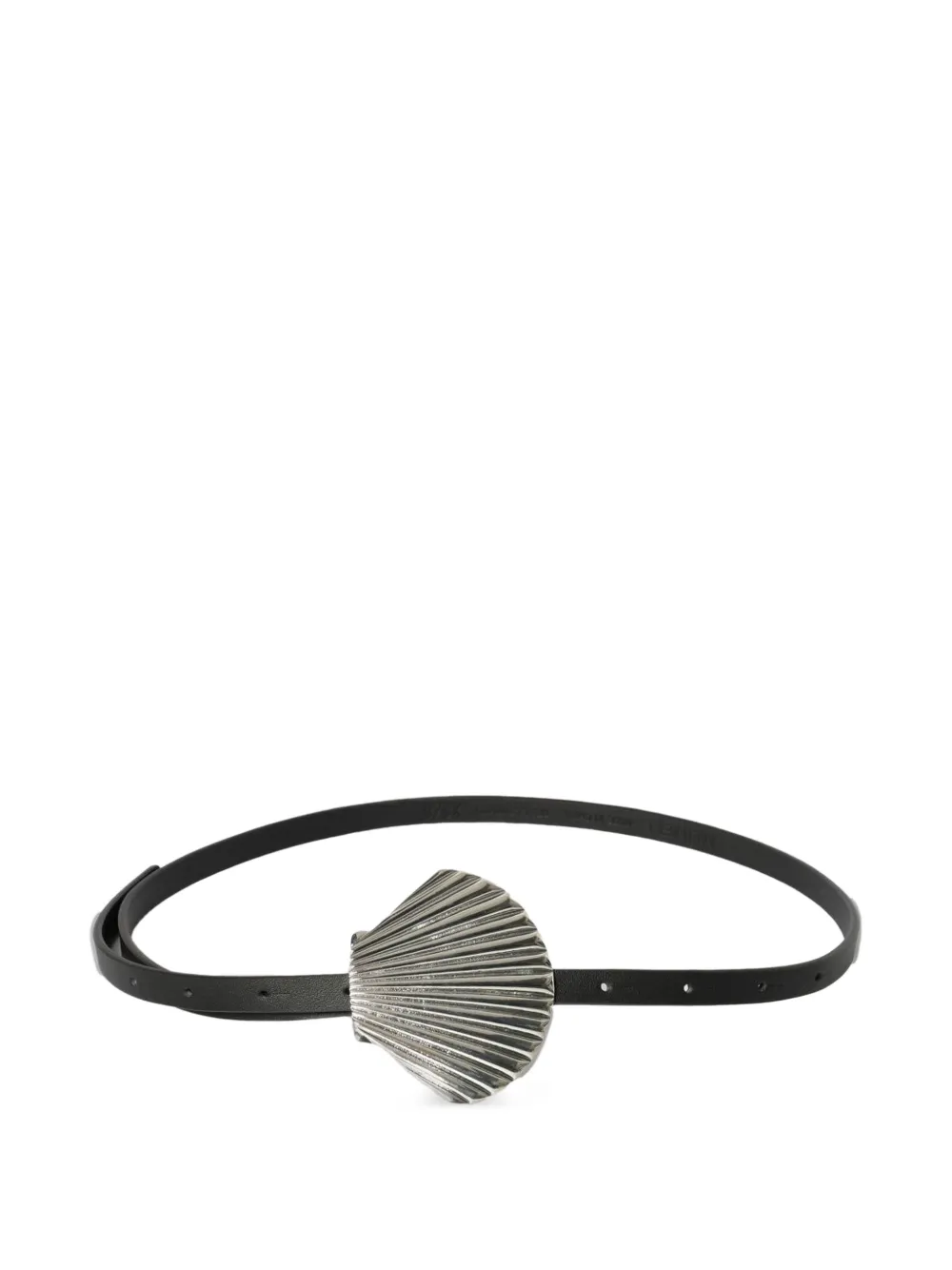 MeimeiJ shell-buckle leather belt - Nero