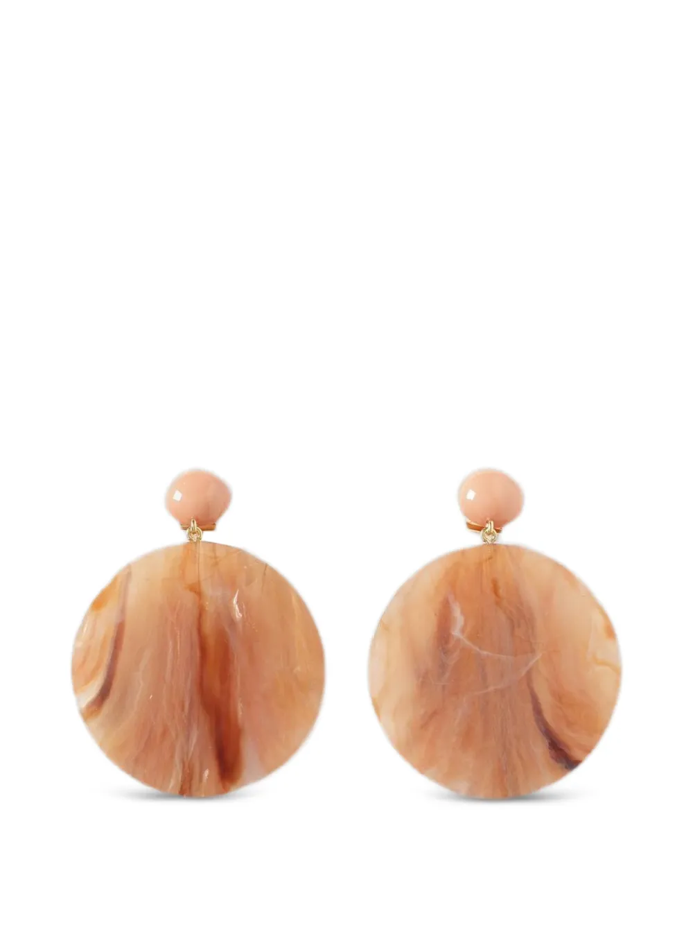 Emporio Armani marble-effect drop earrings - Rosa