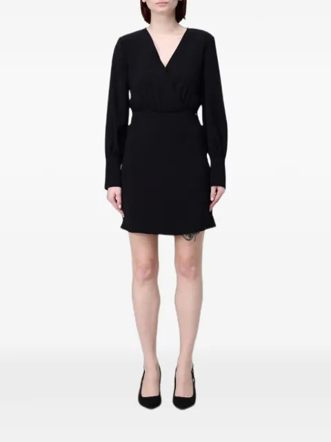 Armani Exchange wrap-style long-sleeve mini dress