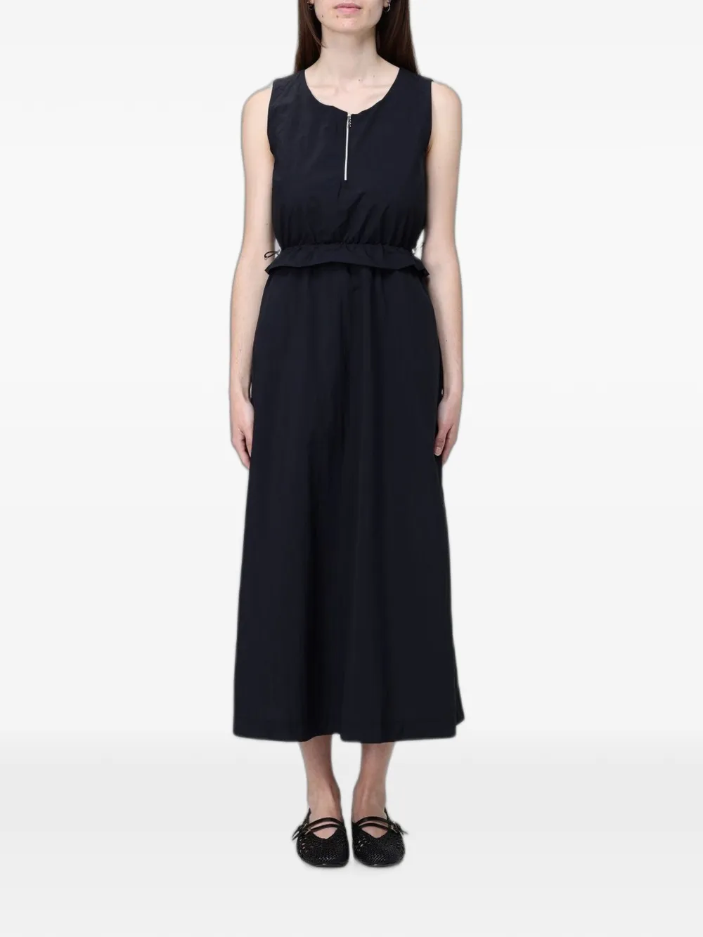 Colmar sleeveless drawstring midi dress - Nero