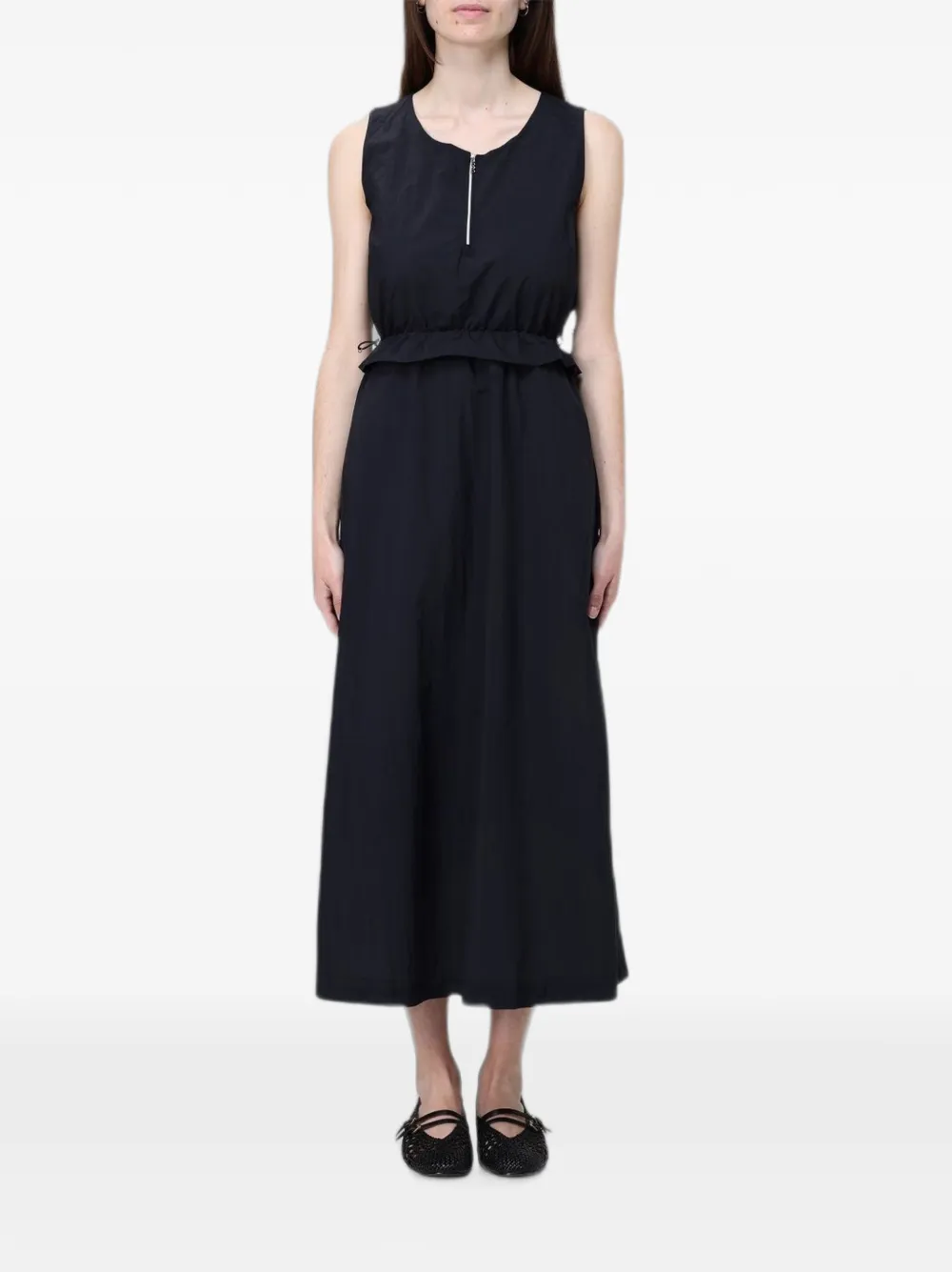Colmar sleeveless drawstring midi dress - Black
