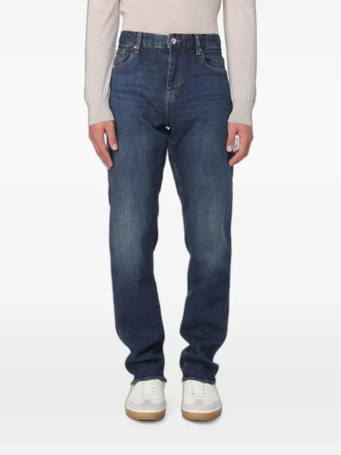 Armani Exchange logo-patch straight-leg jeans