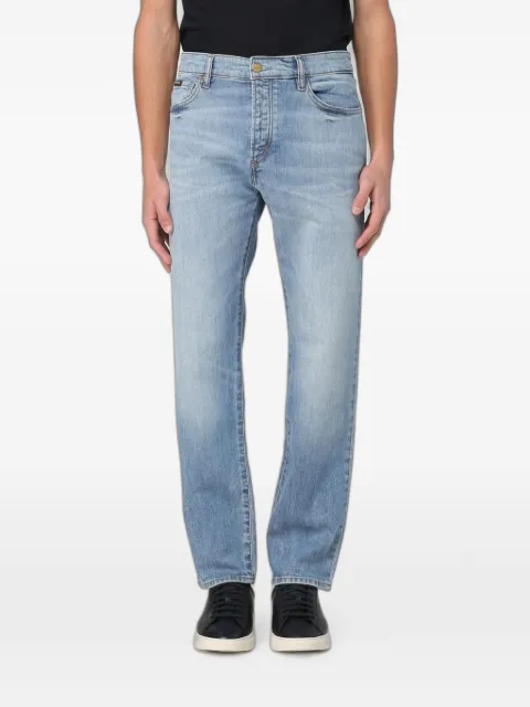 BOSS logo-patch straight-leg jeans