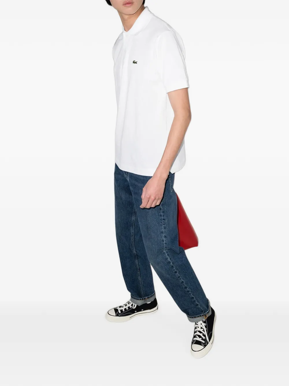 Lacoste L.12.12 piqué katoenen poloshirt Wit