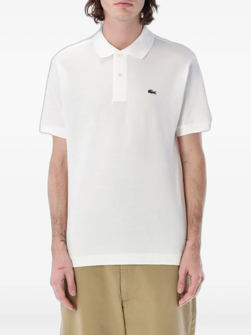 Lacoste L.12.12 piqué cotton polo shirt - Bianco