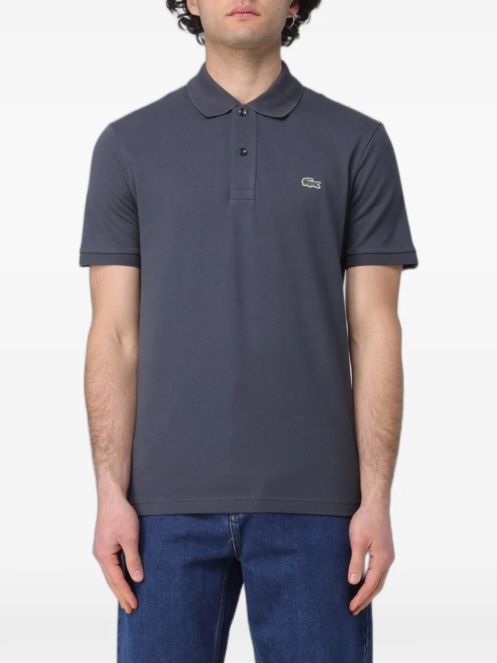 Lacoste L.12.12 logo-patch piqué polo shirt - Grau