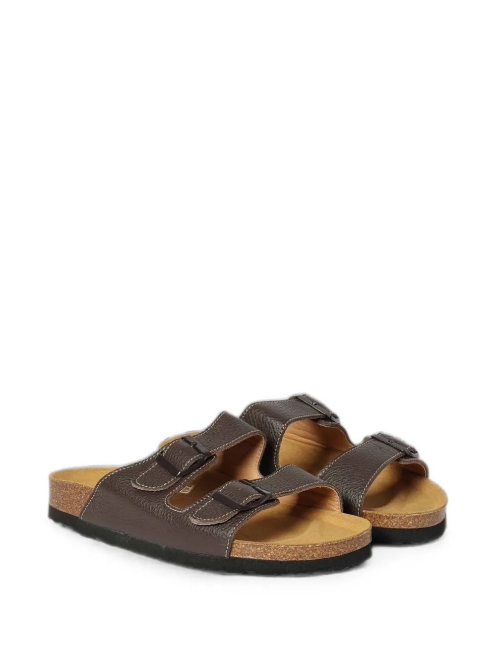 Woolrich grained-leather buckled sandals Bruin
