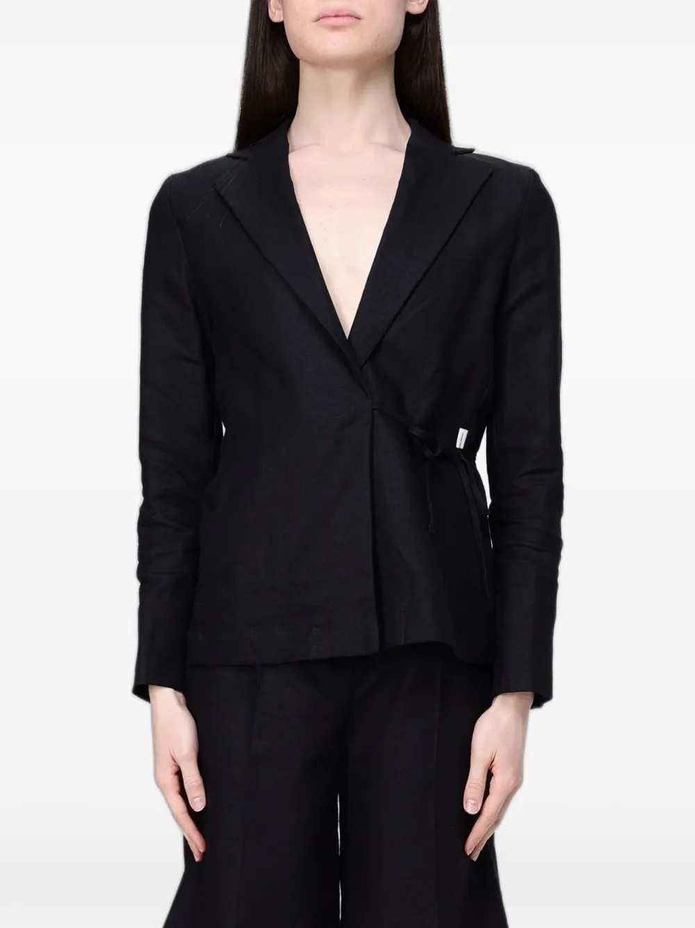 Colmar wrap-tie blazer - Nero