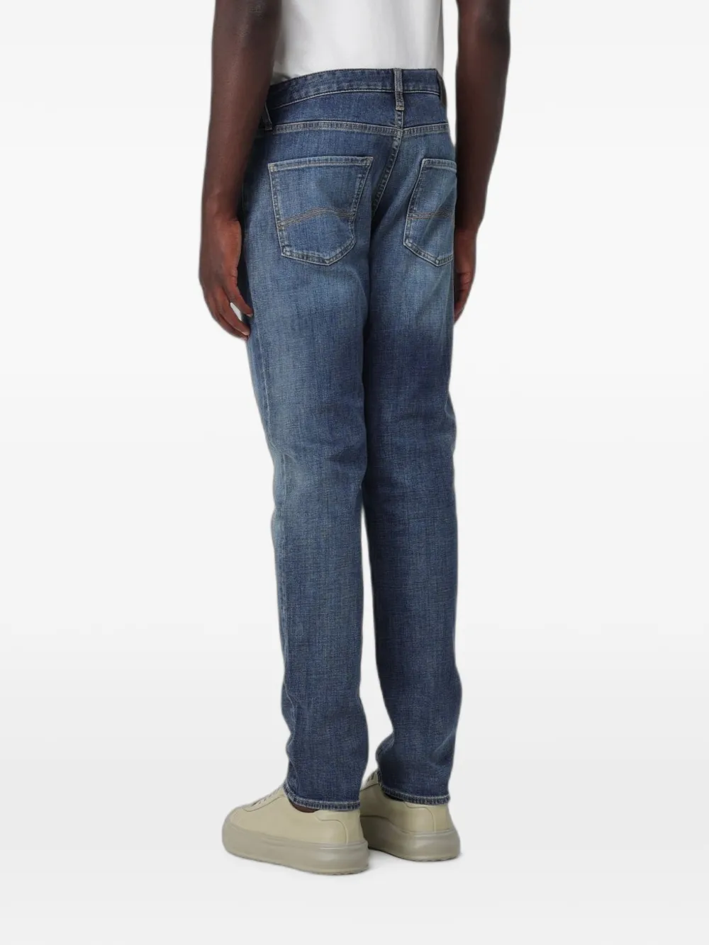 Armani Exchange Slim-fit jeans met rits Blauw