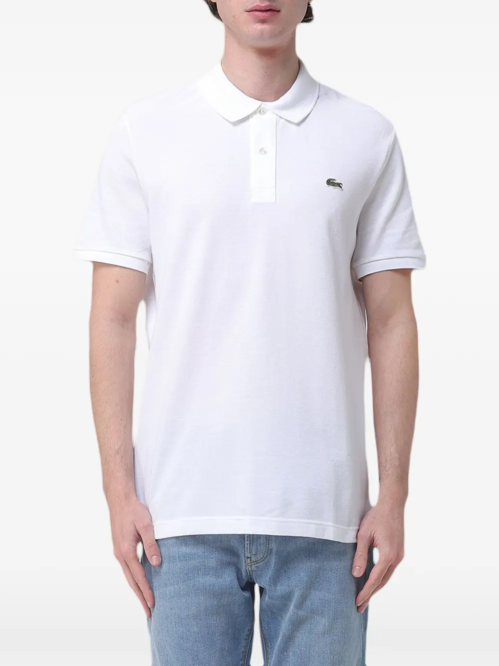 Lacoste logo-embroidered polo shirt - Weiß
