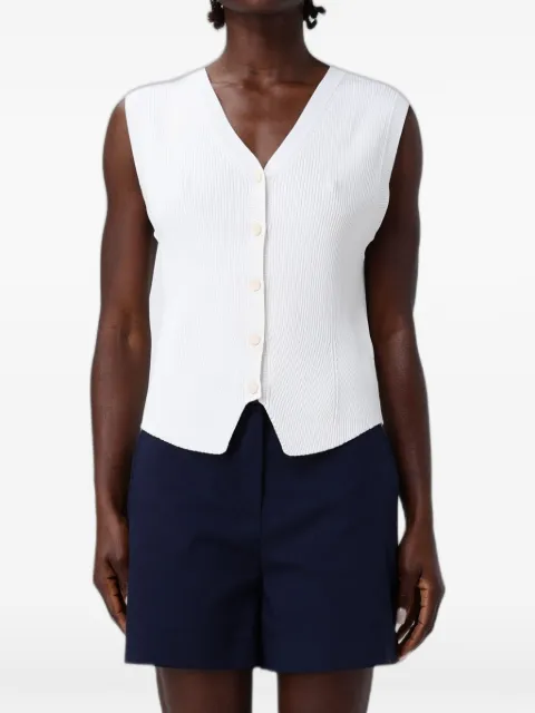 Armani Exchange ribbed-knit V-neck gilet