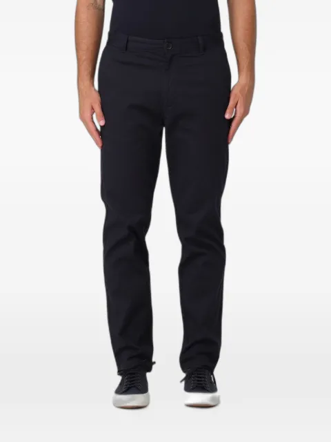 Armani Exchange logo-button straight-leg trousers