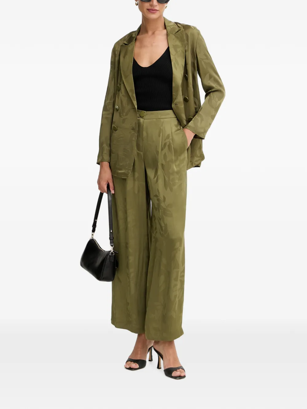 Armani Exchange Broek met bloemenprint Groen