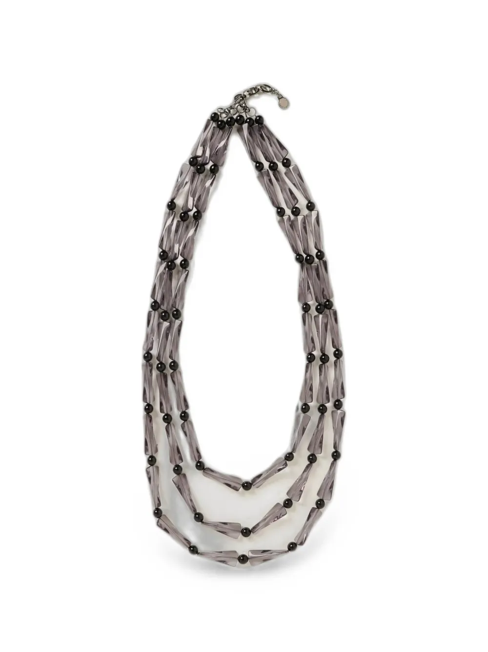 Emporio Armani beaded multi-strand necklace - Grigio