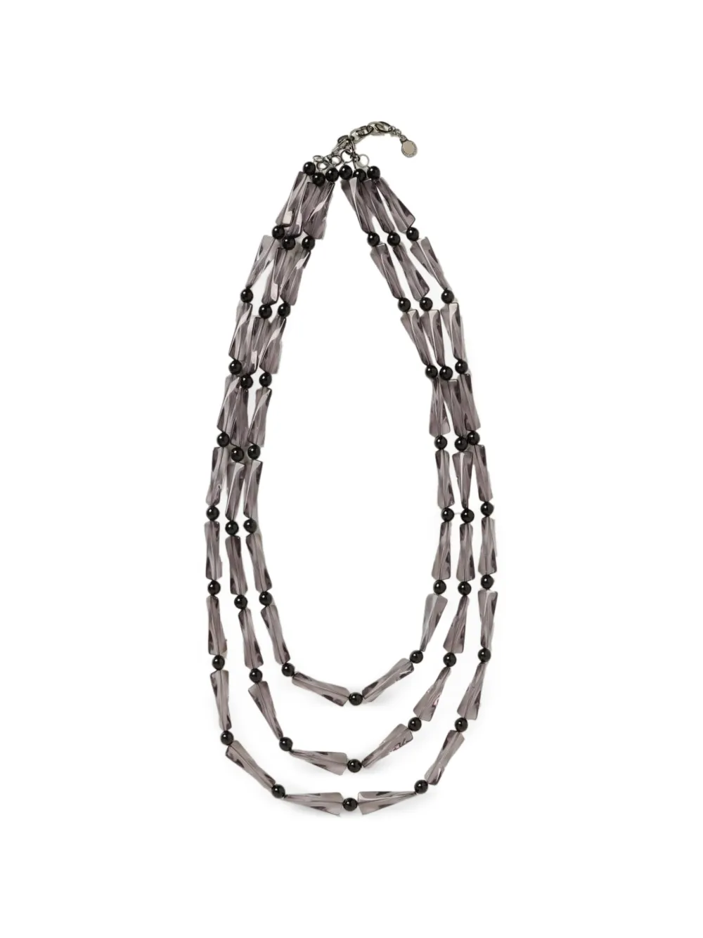 Emporio Armani beaded multi-strand necklace - Grau