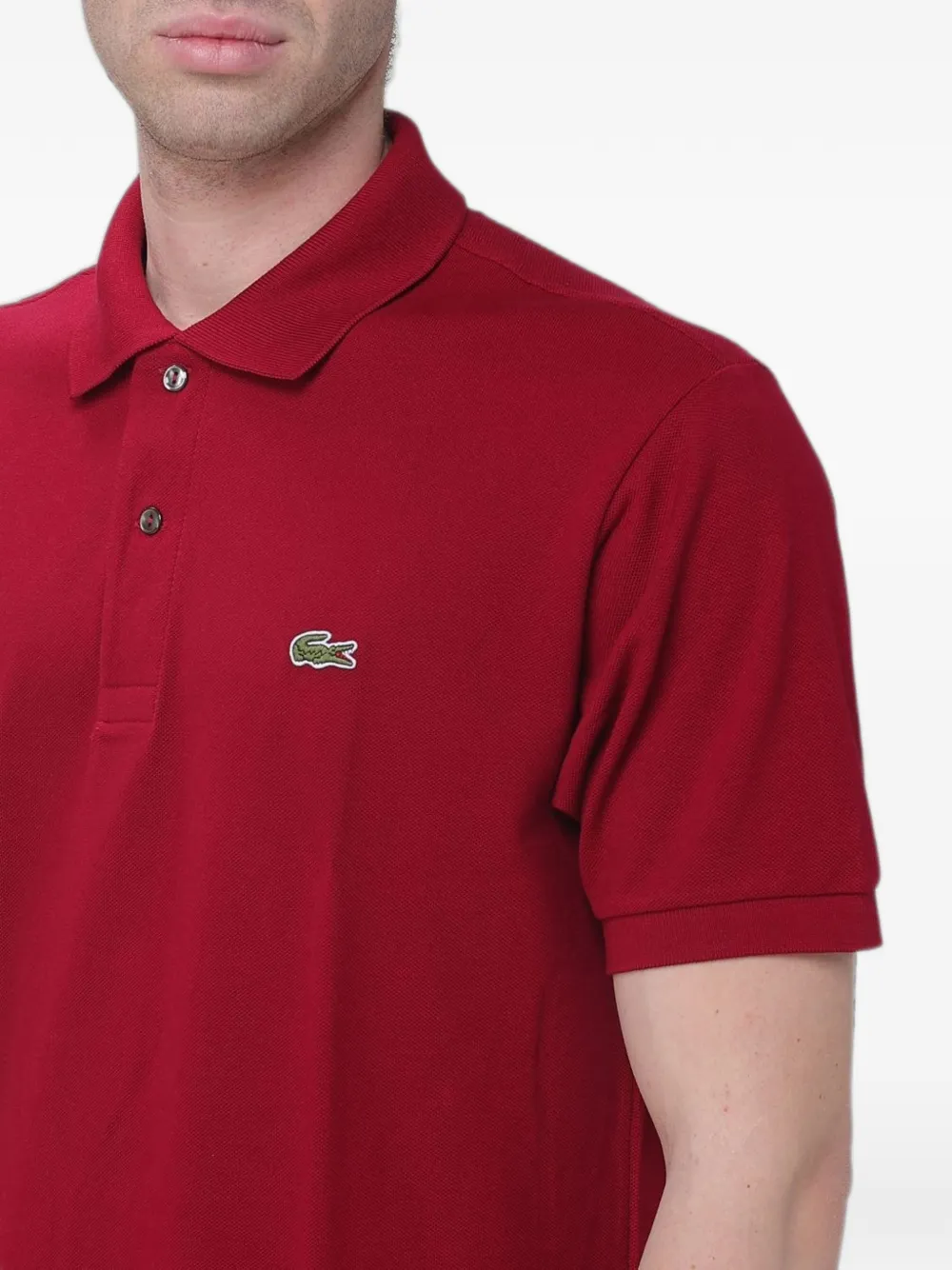 Lacoste Piqué poloshirt met logopatch Rood