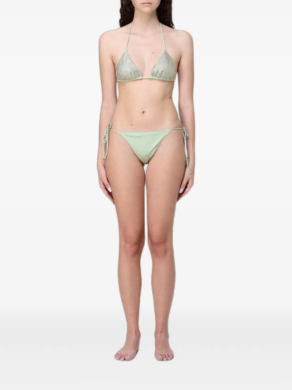 MC2 Saint Barth Bikini verfraaid met stras Groen