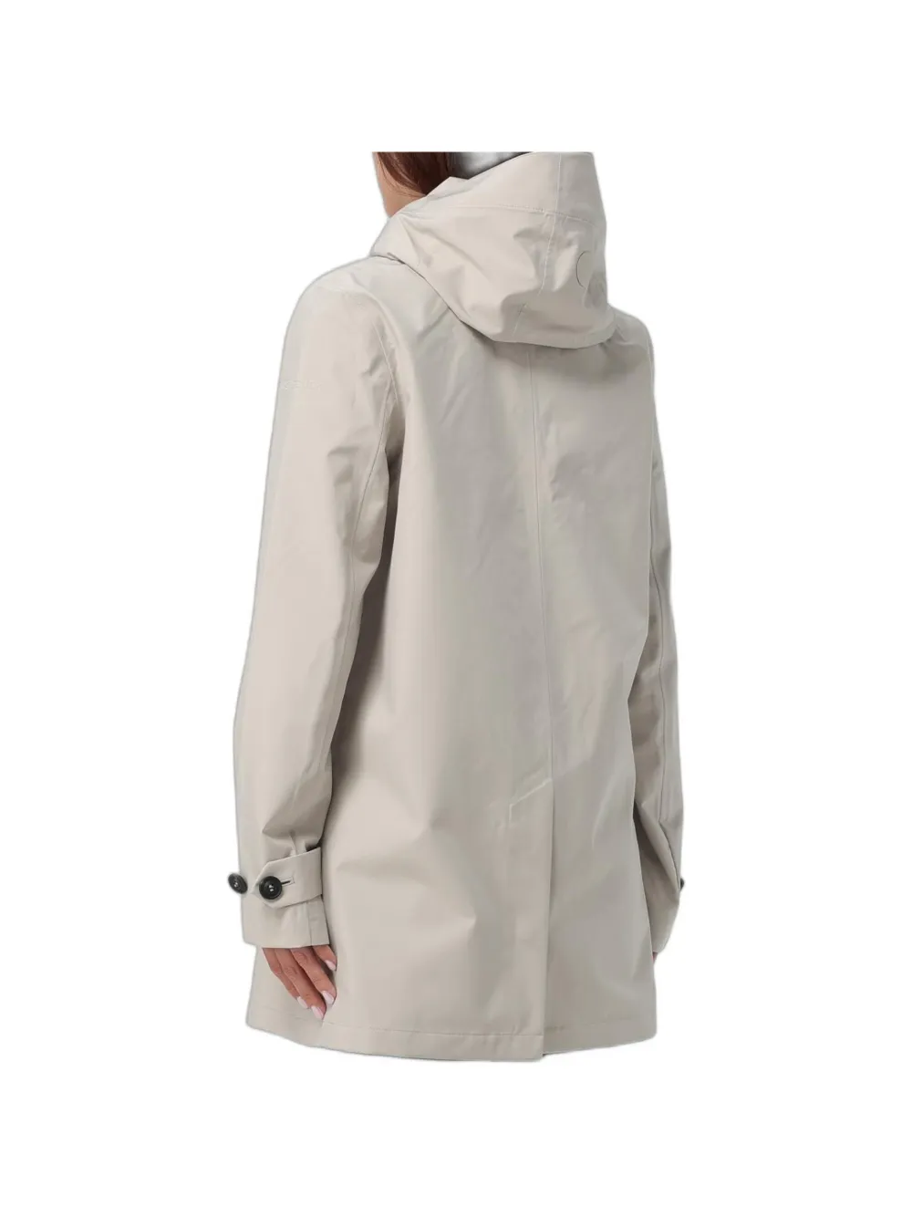 Save The Duck hooded button-fastening coat - Toni neutri
