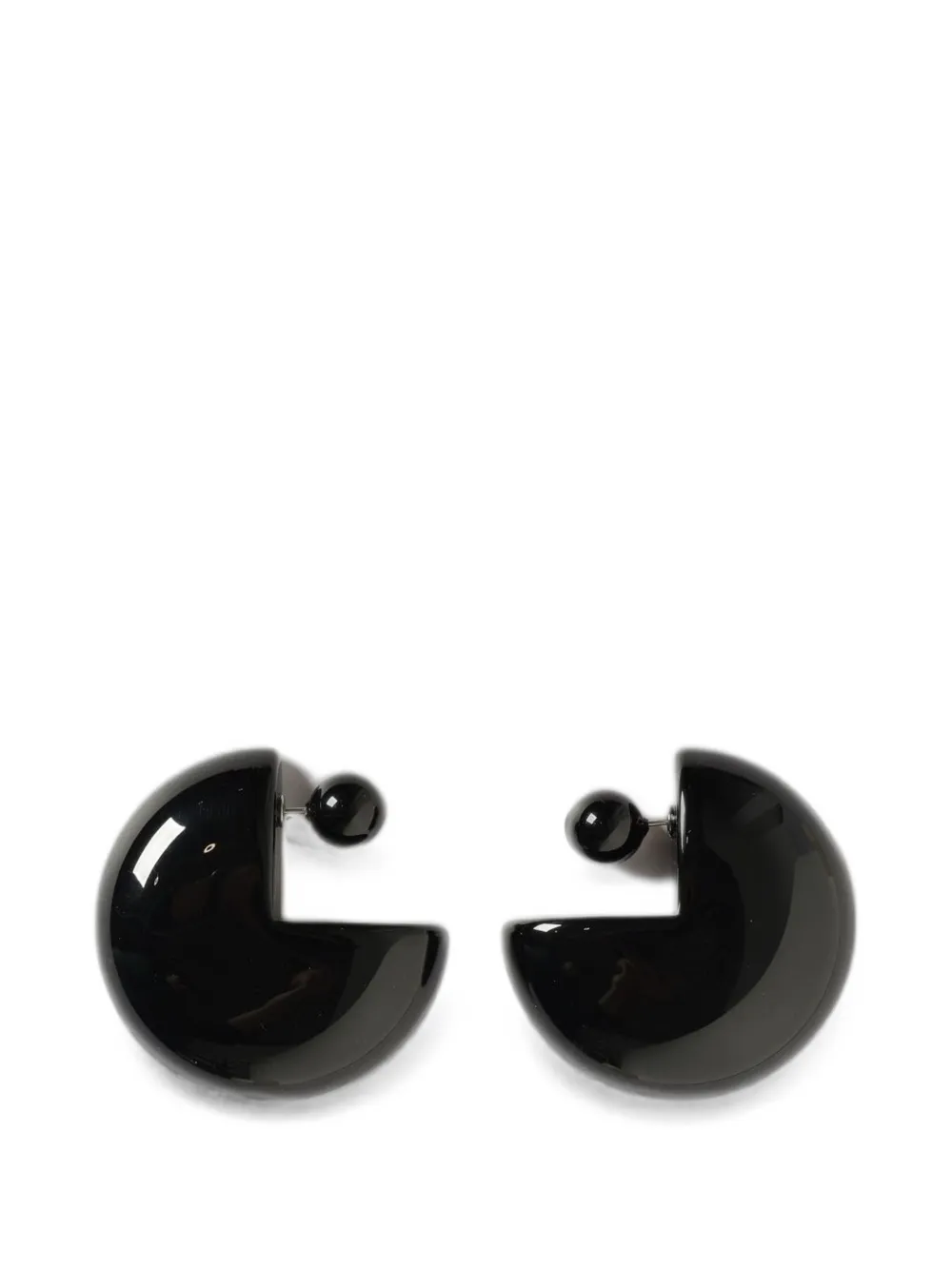 Emporio Armani marbled-effect earrings - Nero