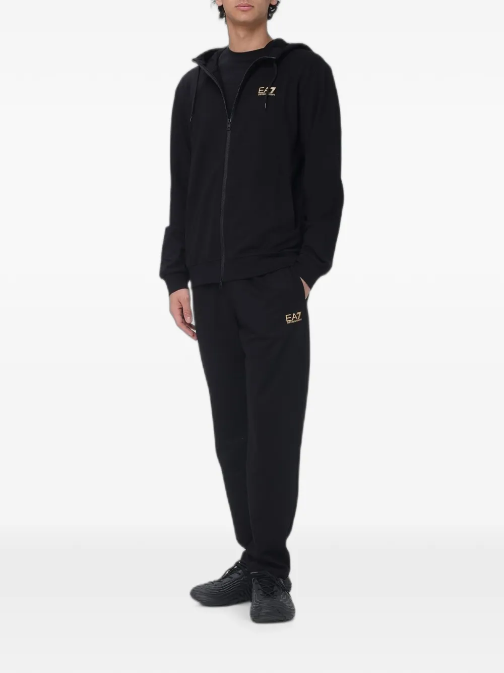Ea7 Emporio Armani Trainingsbroek met logoprint Zwart