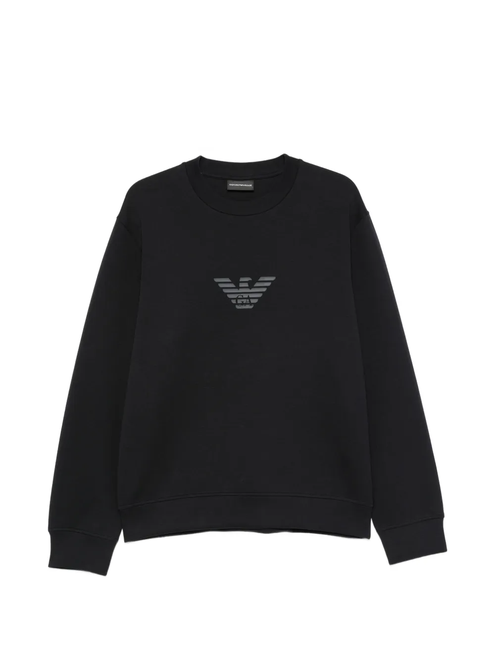 Emporio Armani logo-patch sweater - Blu