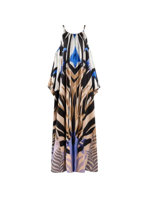 NEMA abstract-print halter-neck maxi dress