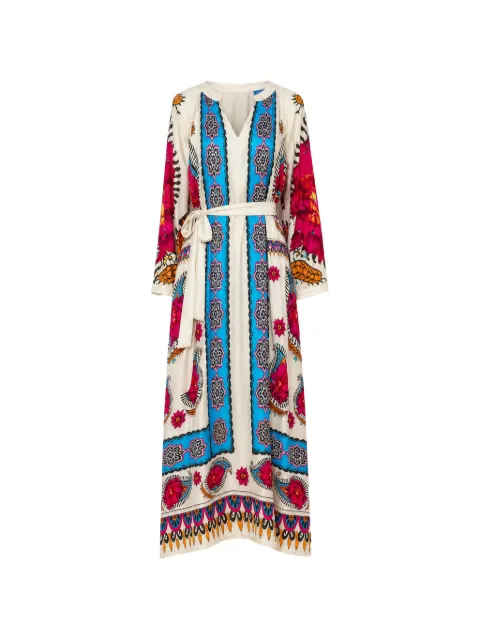 NEMA Freya paisley-print belted midi dress