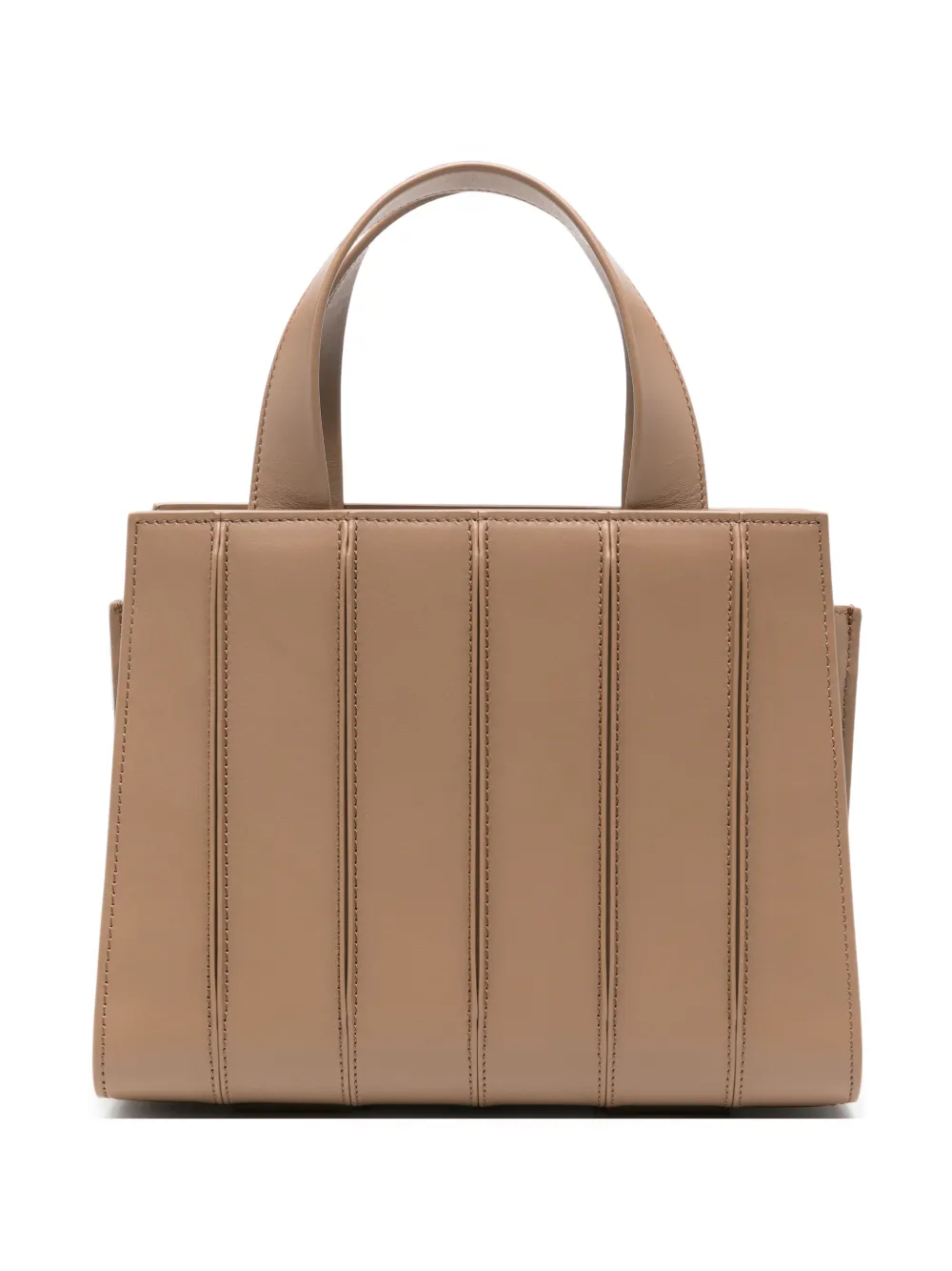 Max Mara Whitney ribbed-leather tote bag - Neutrals