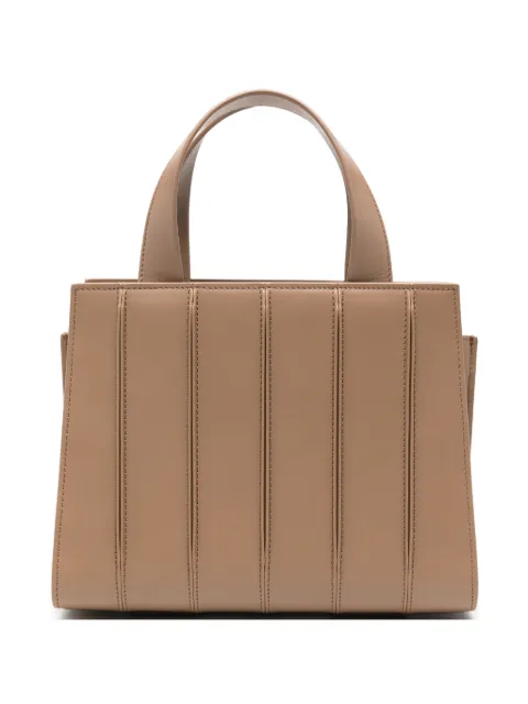 Max Mara Whitney tote i ribbet læder