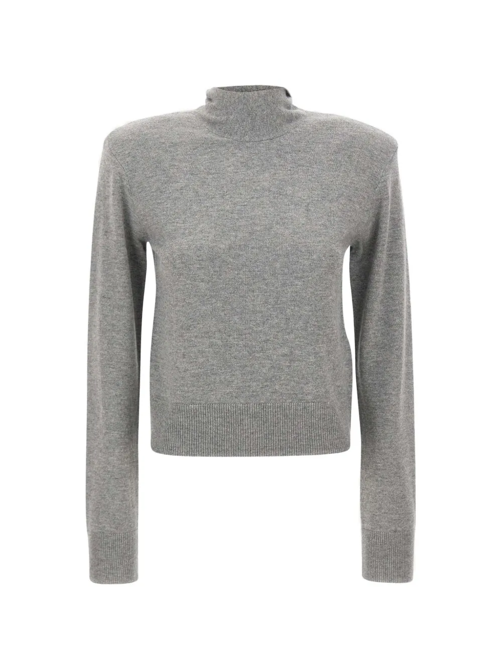 ROTATE BIRGER CHRISTENSEN bow-detail padded-shoulder sweater - Grigio
