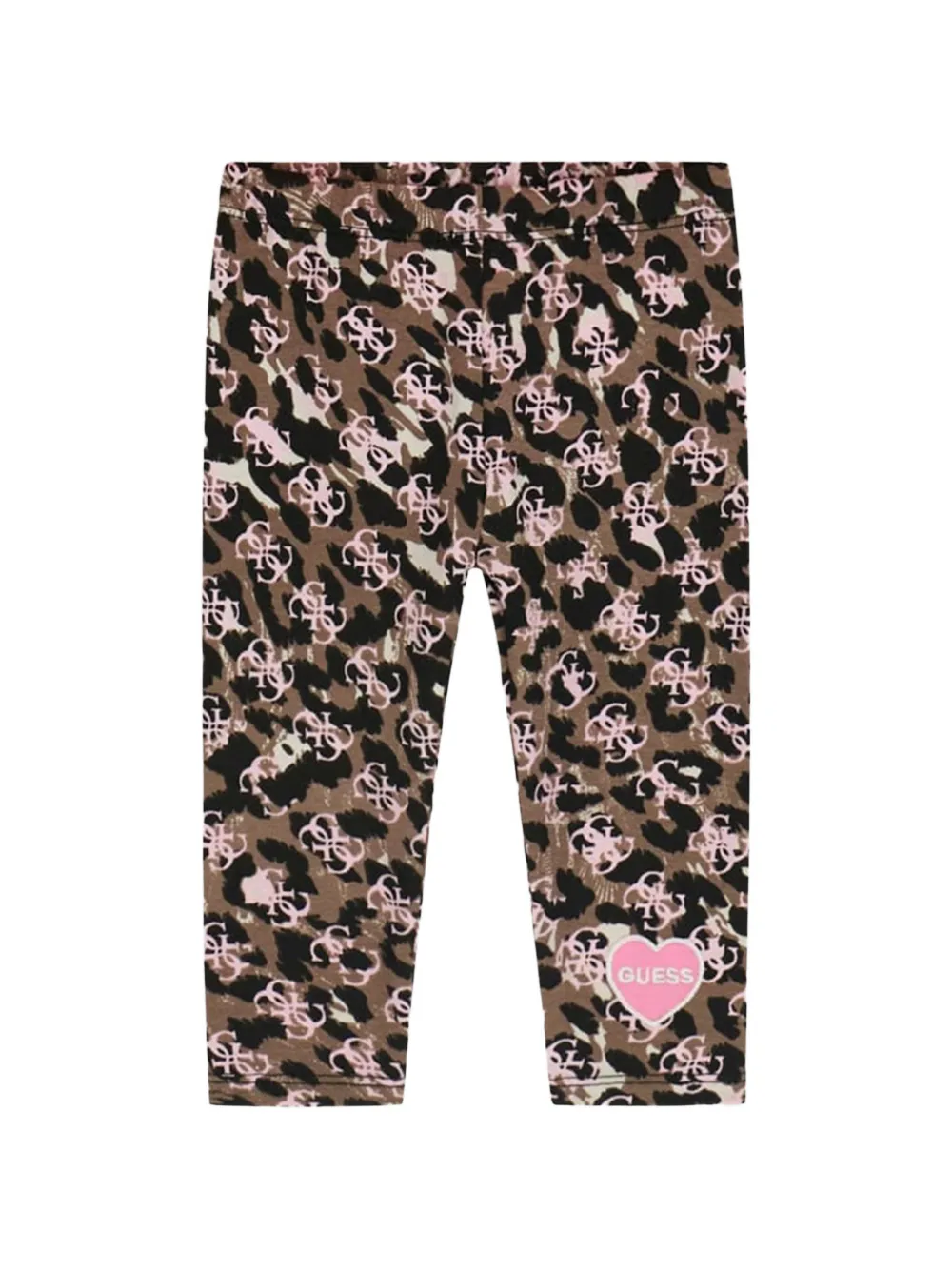 guess kids T-shirt en broek met luipaardprint Roze
