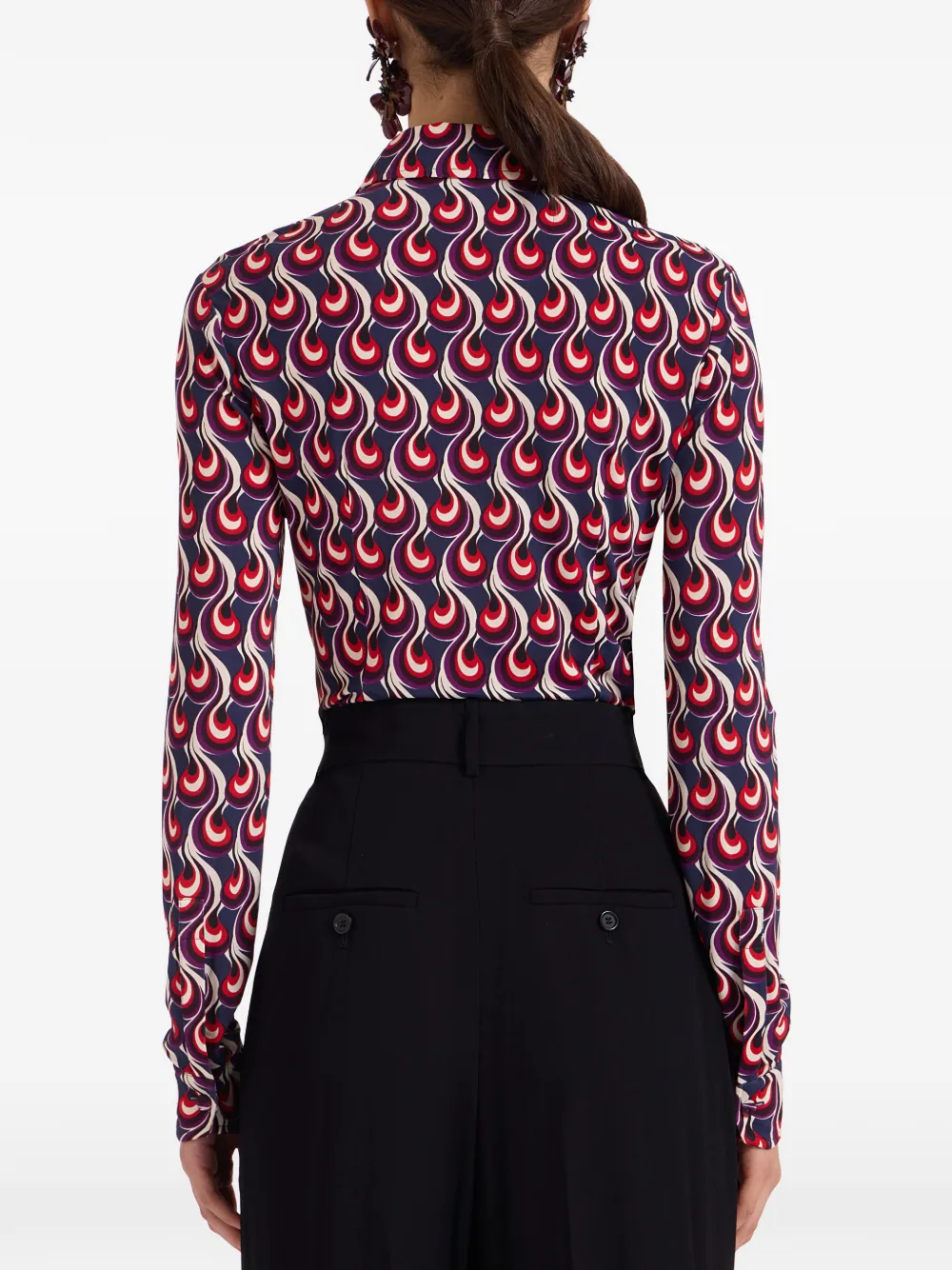 La DoubleJ Getailleerde blouse Blauw