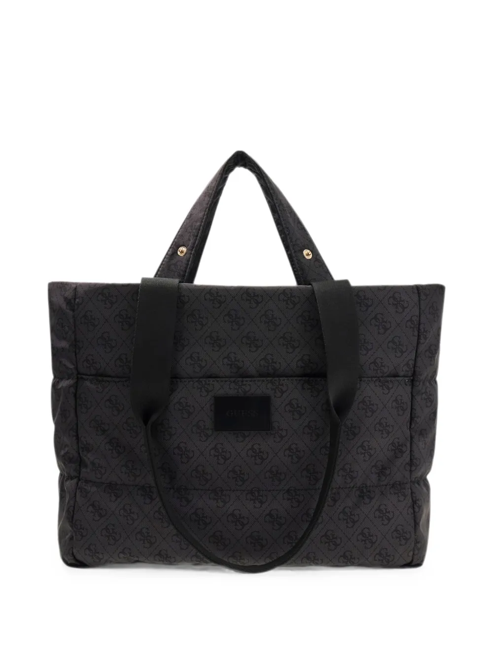 guess kids logo-print quilted changing bag - Schwarz