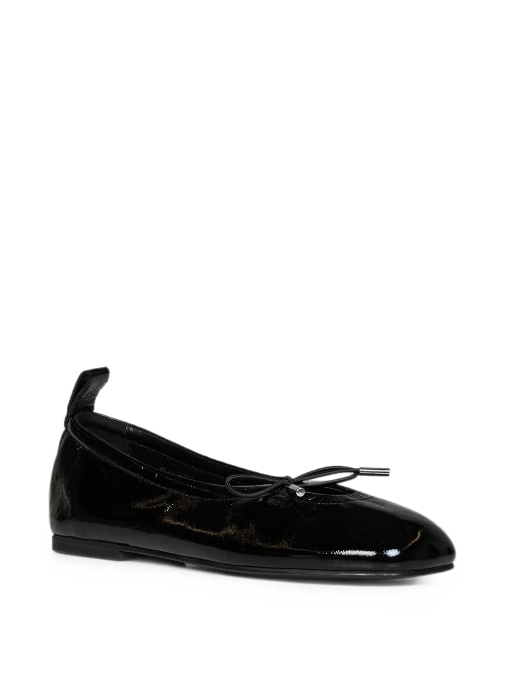 ALOHAS Lakleren ballerina's Zwart