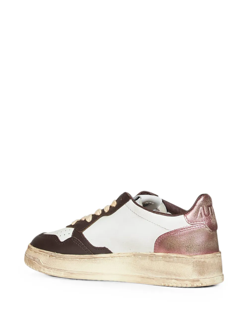 Autry perforated-toe metallic-insert sneakers Wit