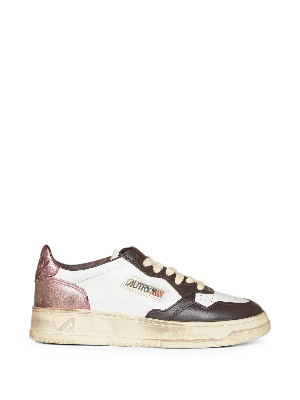 Autry perforated-toe metallic-insert sneakers - Weiß