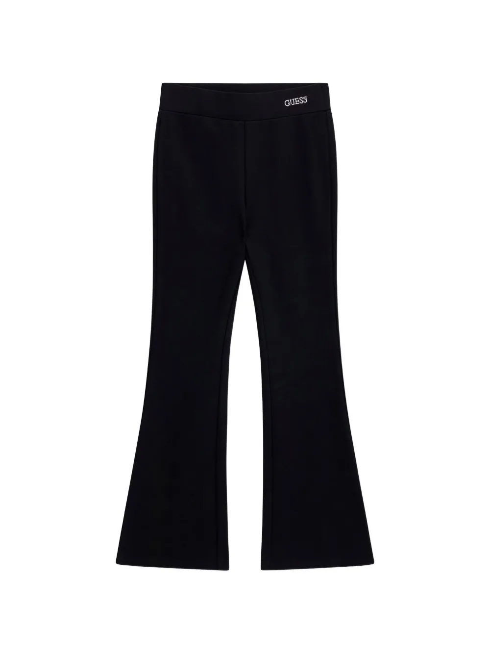 guess kids Milano logo-embroidered flared trousers - Schwarz