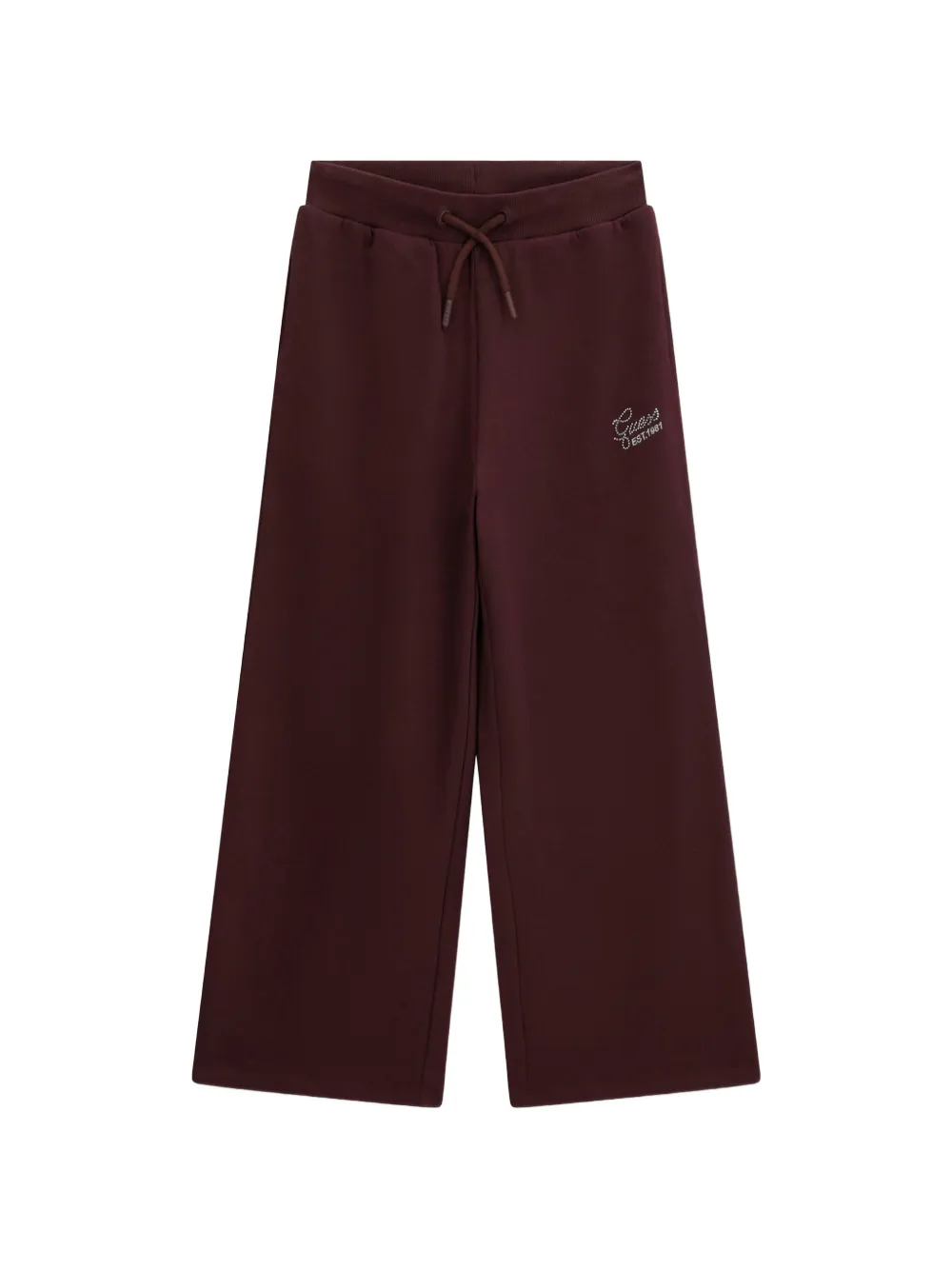 guess kids logo-embellished drawstring track pants - Marrone