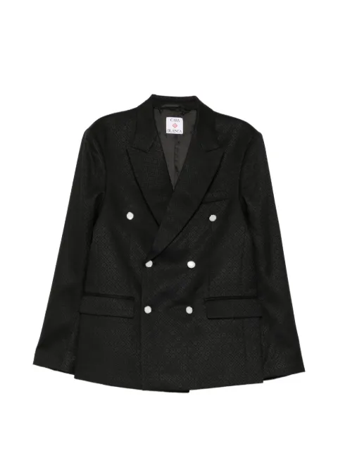 Casablanca geometric-jacquard single-breasted blazer