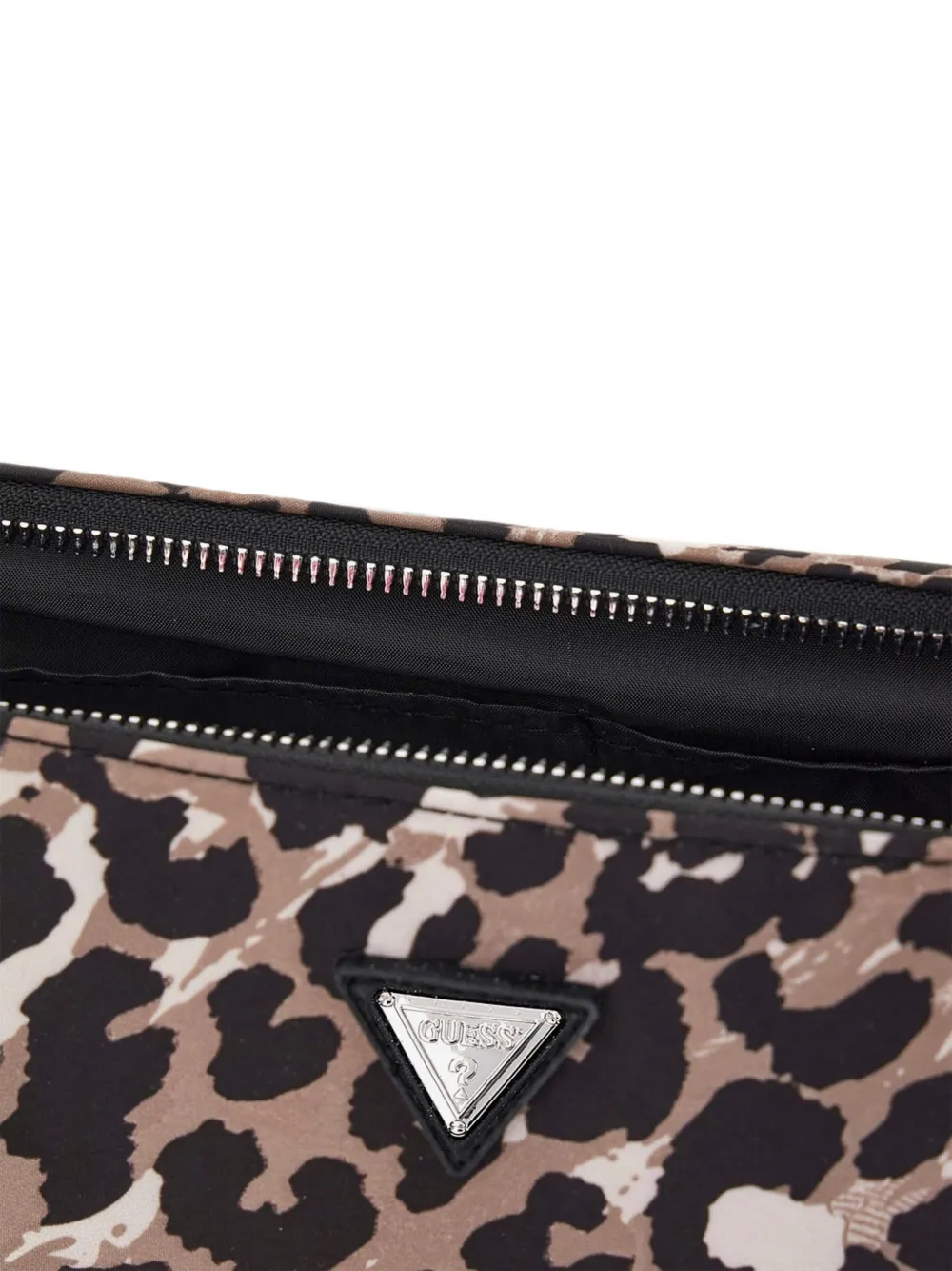 guess kids Schoudertas met luipaard-print en logo-plakkaat Bruin