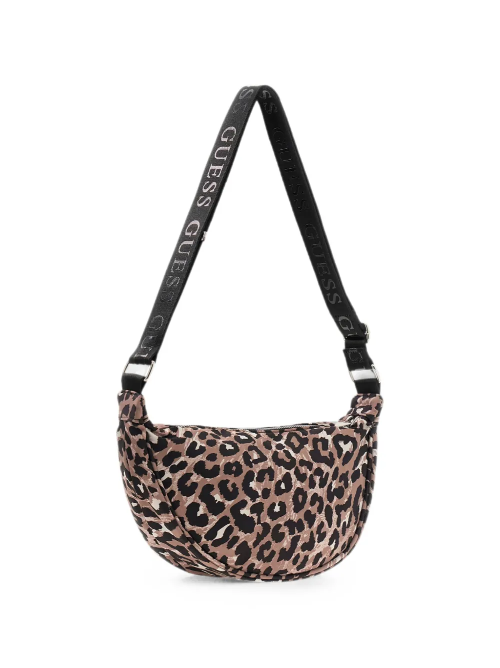 guess kids Schoudertas met luipaard-print en logo-plakkaat Bruin