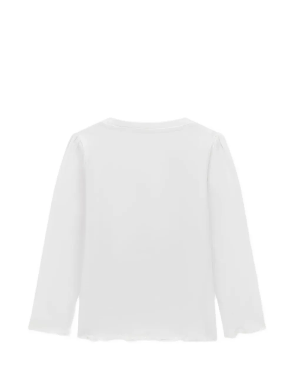 guess kids T-shirt met beer-print en afwerking Wit