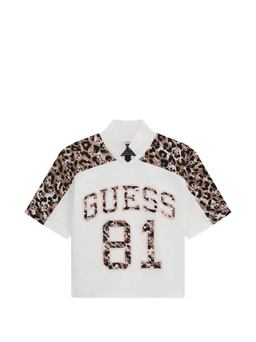 guess kids leopard-print T-shirt - Weiß