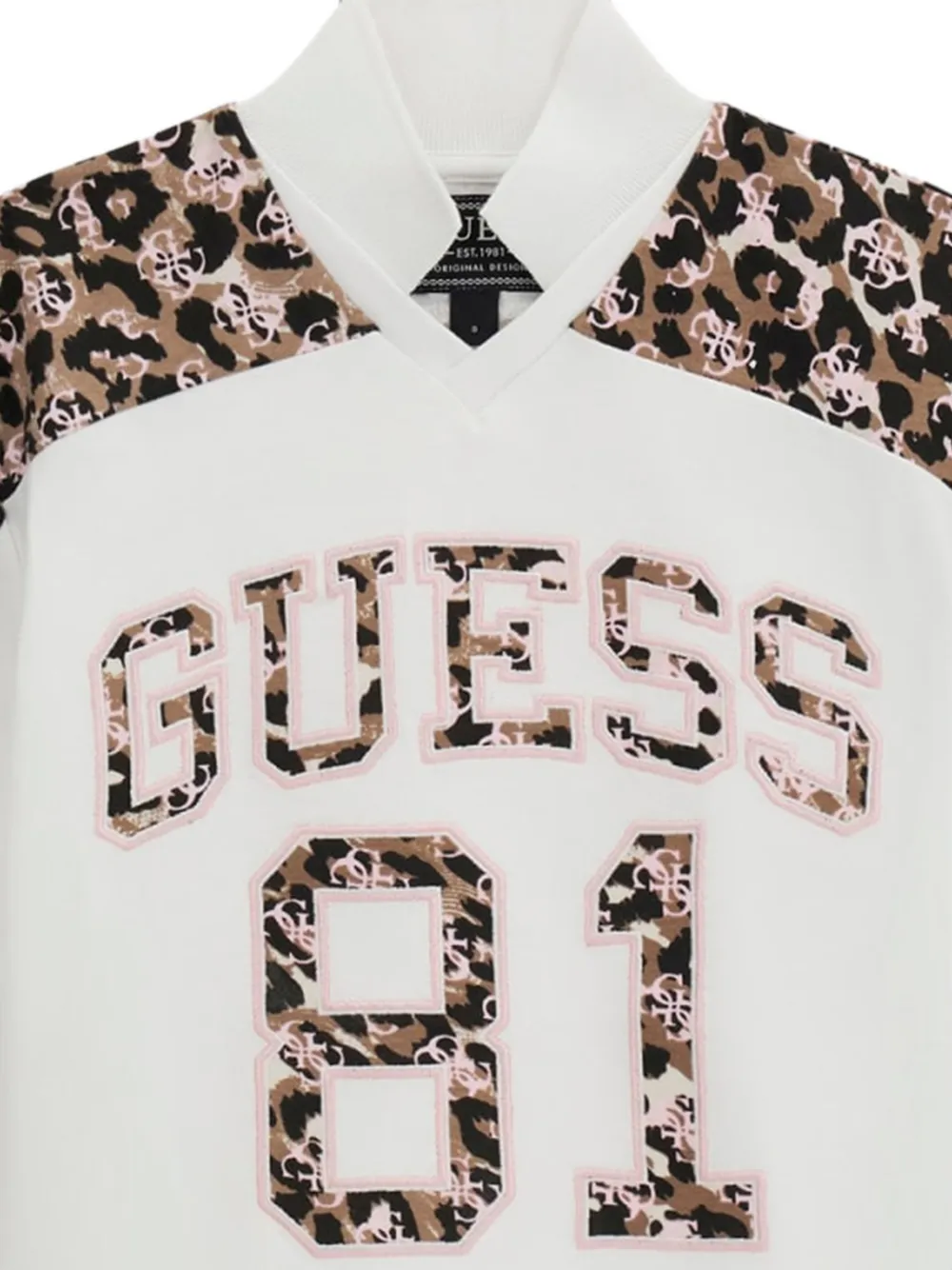 guess kids T-shirt met ruches afwerking Wit