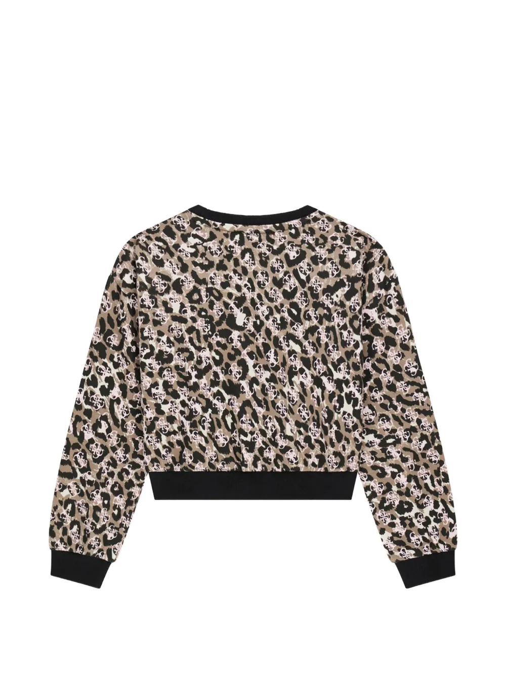 guess kids Trui met luipaard-print en logo-print Bruin