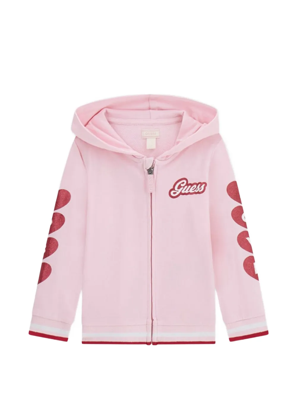 guess kids Trainingspak met hart-print en logo-patch Roze
