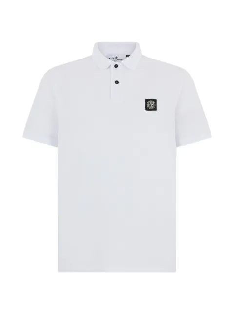 Stone Island logo-patch polo shirt
