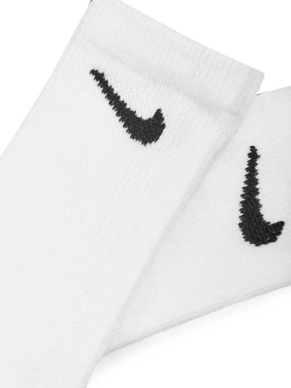 Nike Kids Zes paar sokken met geborduurd Swoosh-logo Wit