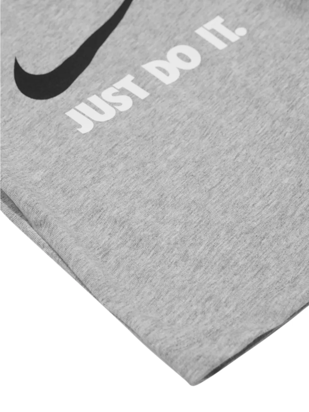 Nike Kids Katoenen T-shirt met logoprint Grijs