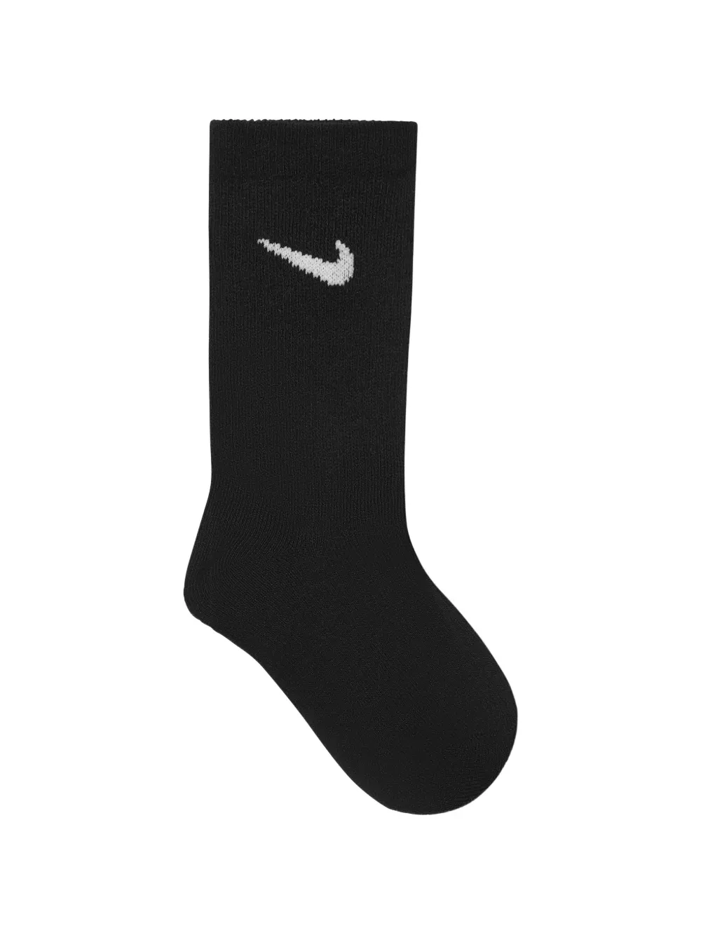 Nike Kids Zes paar sokken met geborduurd Swoosh-logo Zwart